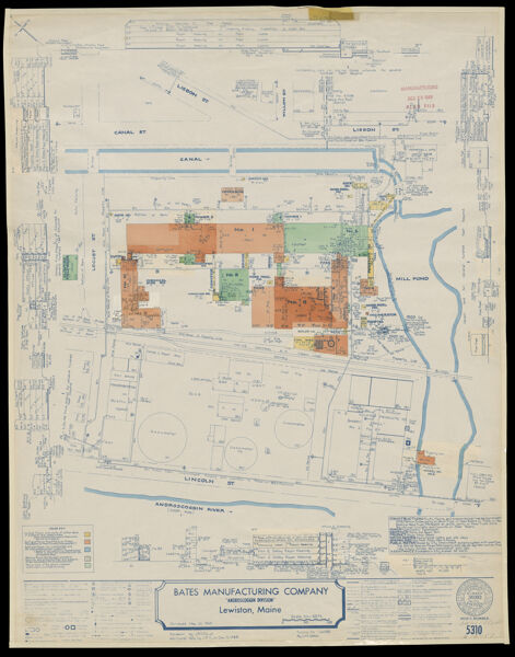 Bates Manufacturing Company “Androscoggin Division” Surveyed in 1949<span style=
