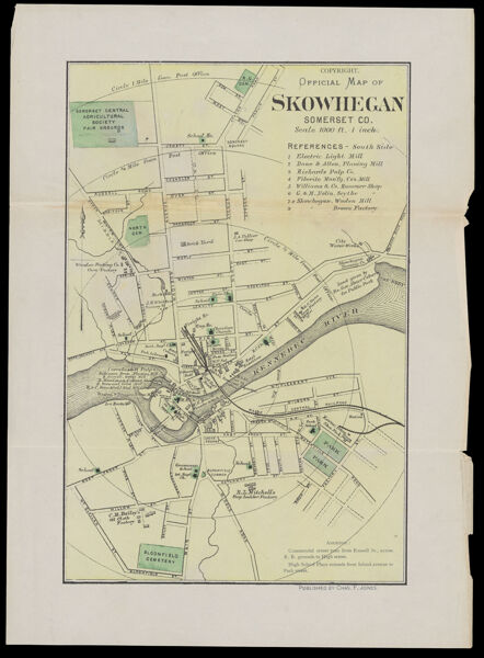 Official map of Skowhegan, Somerset Co.