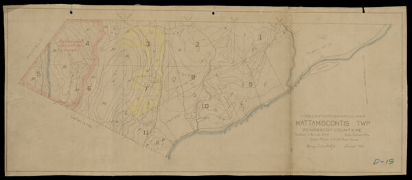 Timber and Topographic Map Mettamiscontis Twp, Penobscot County, Maine
