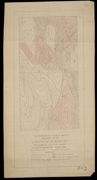 Topographic and Timber Map of blocks 17 & 23, Lakeview Plantation, Piscataquis County, Maine
