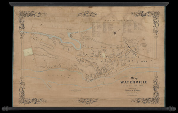 Map of Waterville. Ken'c Co. Me. 1853.