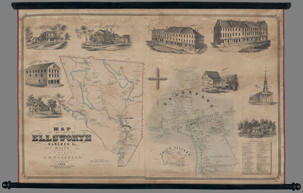Map of the town of Ellsworth, Hancock Co., Maine from the actual survey by D.S. Osborn