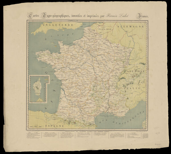 Cartes Typo-géographiques, inventées et imprimées par Firmin Didot. France.
