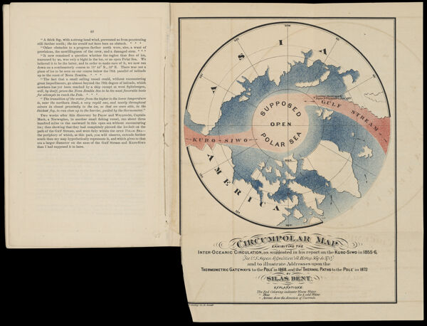 Circumpolar Map exibiting the Inter-Oceanic Circulation, as suggested in his report on the Kuro-Siwo in 1855-6