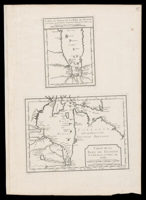 Carte de la Baye de Hudson par N. Bellin