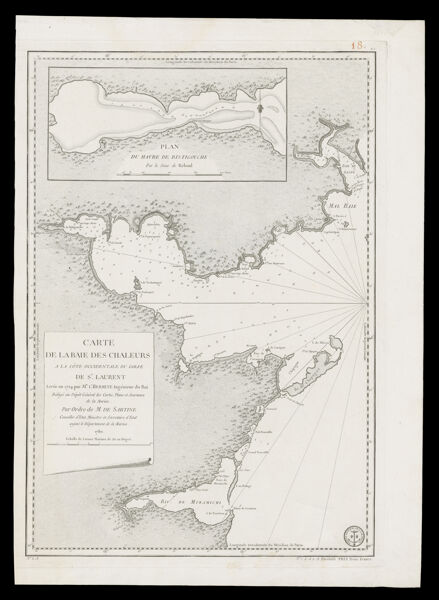 Carte de la baie des Chaleurs a la cote occidentale du golfe de St. Laurent