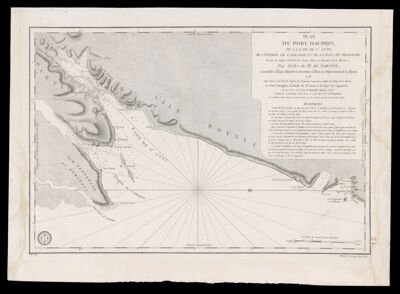 Plan du Port Dauphin de la rade de Ste. Anne, de l'entree de Labrador et de la baie de Niganiche