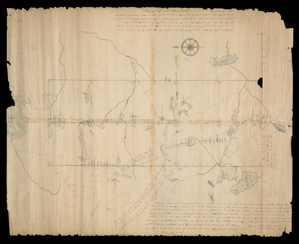 Plan representing ten townships of land as laid out upon the road laid out by Charles Turner
