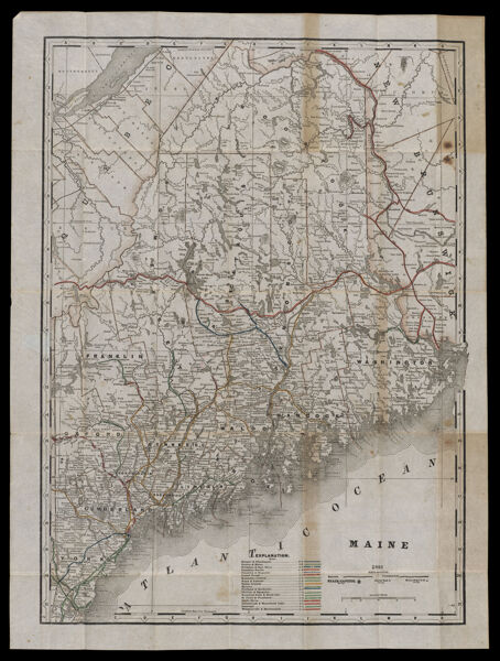Cram's Township and Rail Road Map of Maine