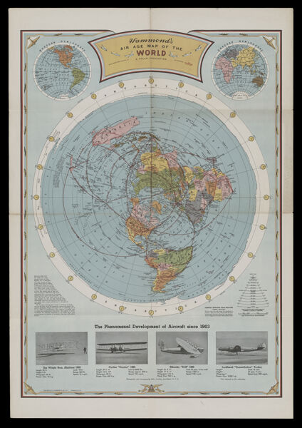 Hammond's air age map of the world : a polar projection