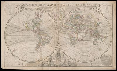 A new and correct map of the world laid down according to the newest discoveries, and from the most exact observations