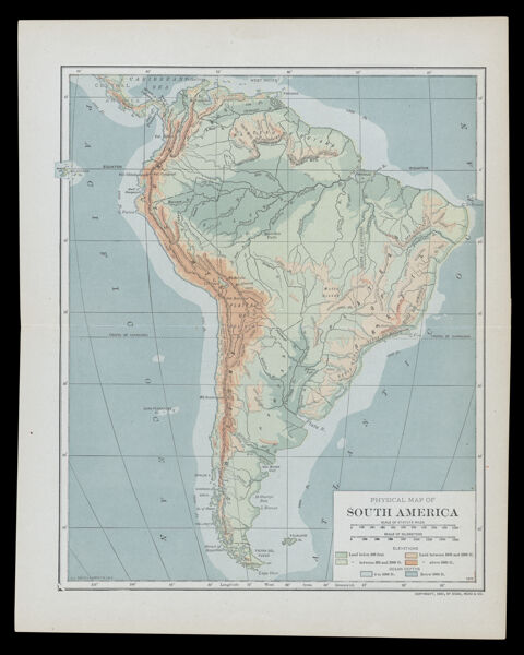 Physical Map of South America