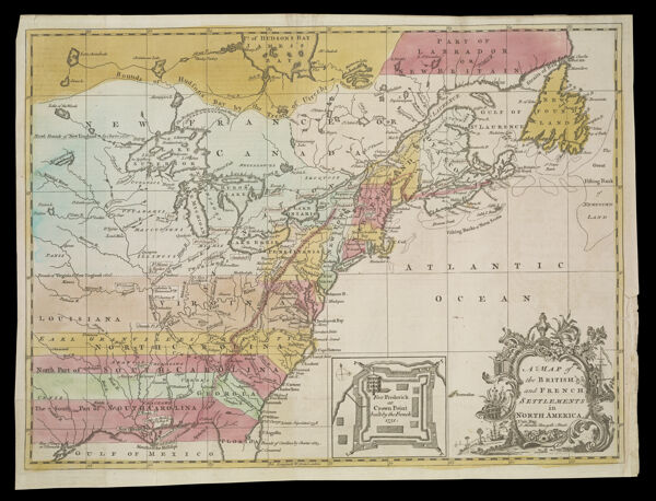 A Map of the British and French Settlements in North America.