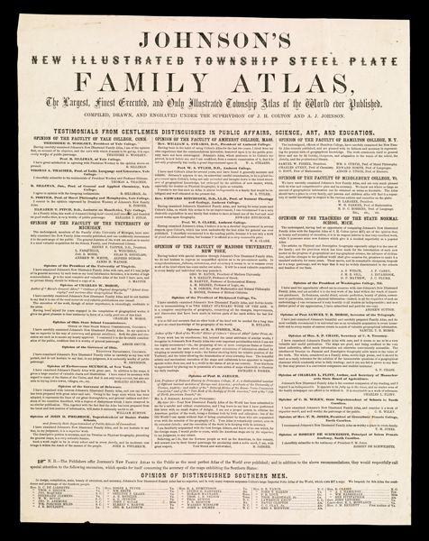 Johnson's New Illustrated Township Steel Plate Family Atlas . . .