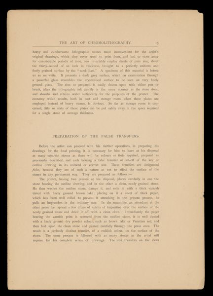 Preparation of the False Transfers