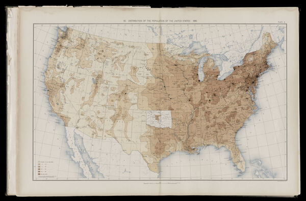 Distribution of the population of the United States 1890