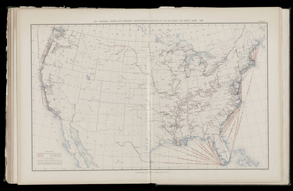 Navigable rivers and principal transportation routes on the sea coast and great lakes 1890