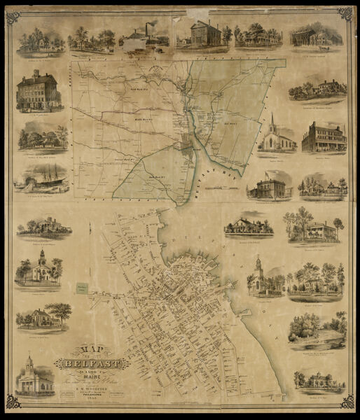 Map of the City of Belfast, Waldo Co. Maine from actual survey by D.S. Osborne.