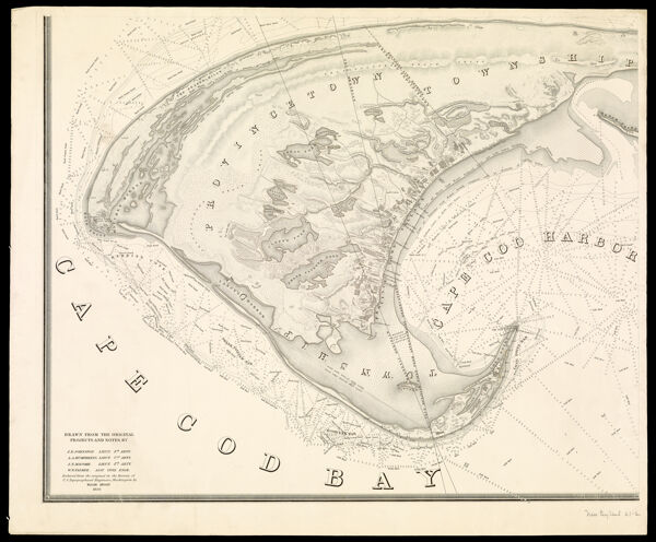 A map of the extremity of Cape Cod : including the townships of Provincetown & Truro, with a chart of their sea coast and of Cape Cod Harbour, State of Massachusetts