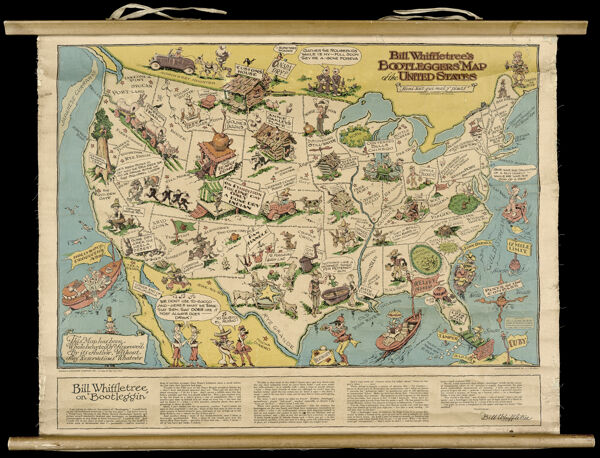 Bill Whiffletree's Bootlegger's Map of the United States