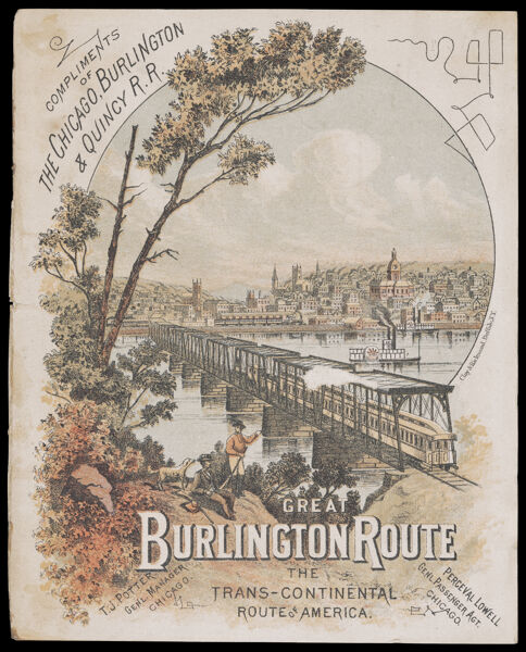 Great Burlington Route The Trans-Continental Route of America. Compliments of the Chicago, Burlington & Quincy R.R.