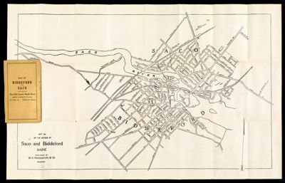 Map of the cities of Saco and Biddeford.