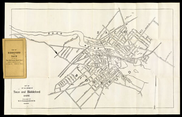 Map of the cities of Saco and Biddeford.
