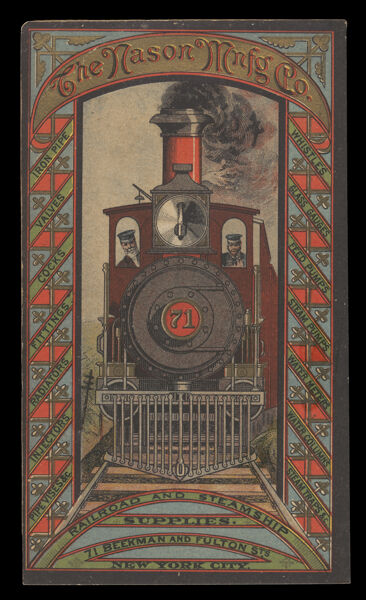The Nason Mnfg Co. Railroad and Steamship Supplies.