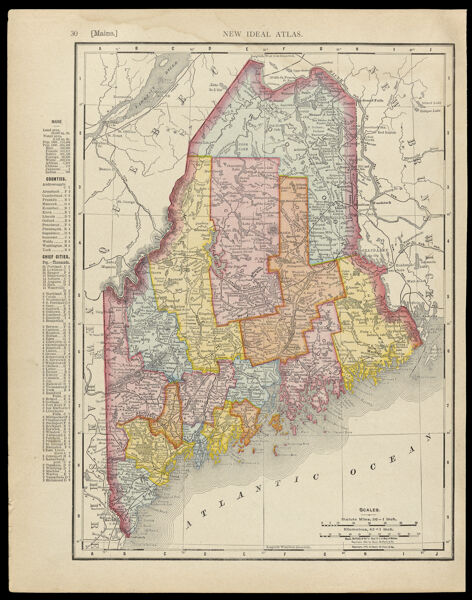 Rand McNally's New 11 x 14 Map of Maine.