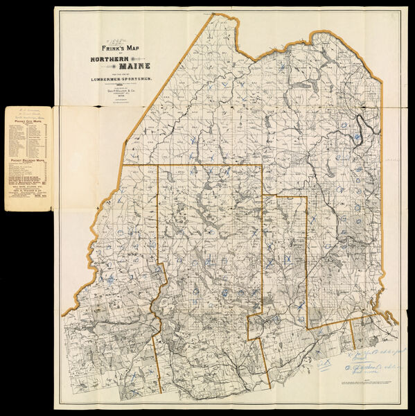 Frink's Map of Northern Maine for the use of Lumbermen and Sportsmen