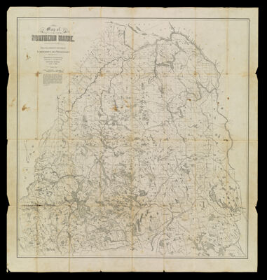 Map of Northern Maine specially adapted to the uses of lumbermen and sportsmen compiled and published by Lucius L. Hubbard, Houghton, Michigan, 1879-1929.