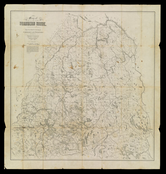Map of Northern Maine specially adapted to the uses of lumbermen and sportsmen compiled and published by Lucius L. Hubbard, Houghton, Michigan, 1879-1929.