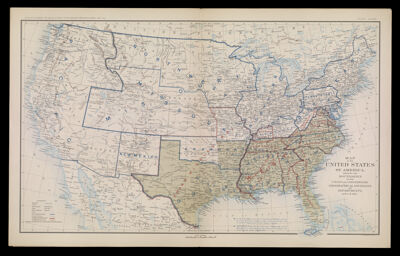 Map of the United States of America, showing the Boundaries of the Union and Confederate Geographical Divisions and Departments, April 9, 1865.
