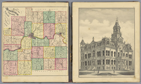 Map of Muskingum County, Ohio compiled and drawn by P.H. Dowling, 1875 - Muskingum County Courthouse