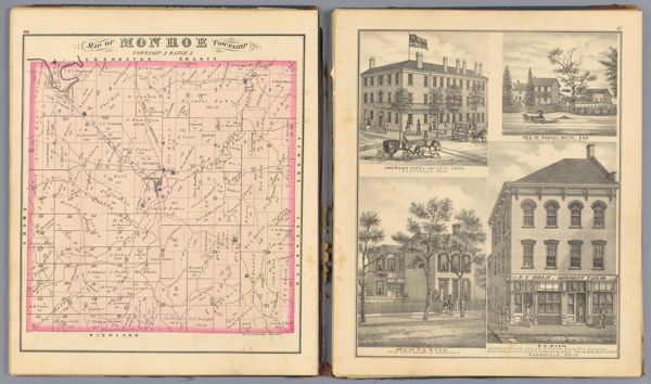 Map of Monroe Township - American Hotel - White - Ryan