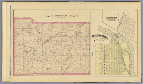 Map of Newton Township - Taylorsville, Harrison Township - Nashport, Licking Township