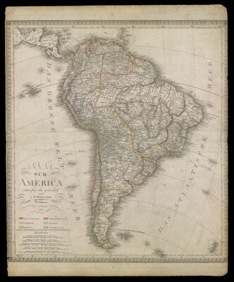 Sud America entworfen und gezeichnet von C.F. Weiland