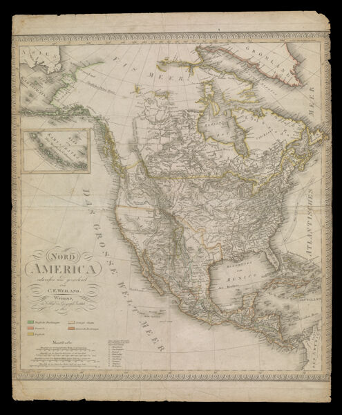 Nord America entworfen und gezeichnet von C.F. Wieland. In Verlage des Geograph Instituts 1824.