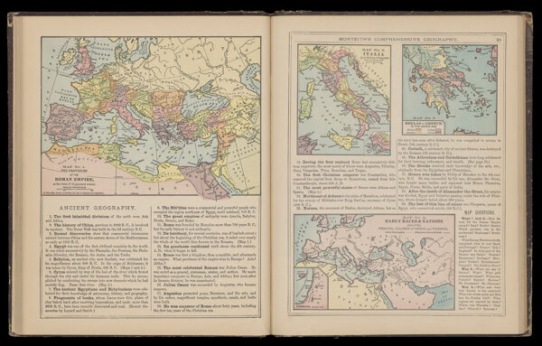 The Provisions of the Roman Empire - Italia - Hellas or Greece - Early Races and Nations [historical maps]