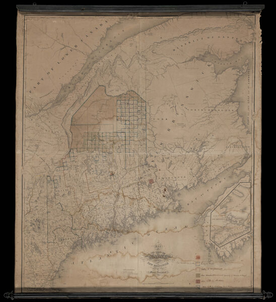 Map of the state of Maine with the Province of New Brunswick by Moses Greenleaf