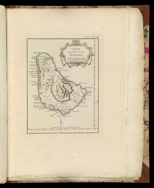 Carte de l'Isle de la Barbade
