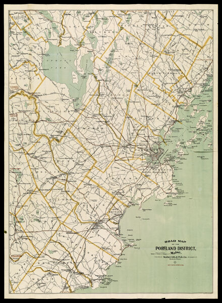 Road Map of the Portland District, Maine.