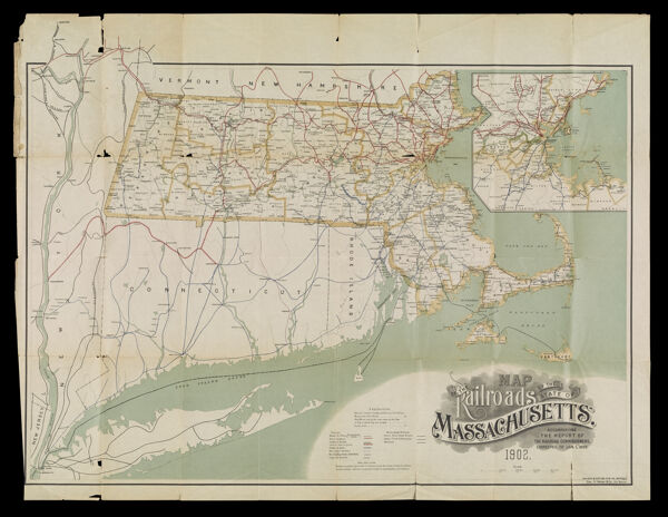 Map of the Railroads of the State of Massachusetts. Accompanying the report of the Railroad Commission.