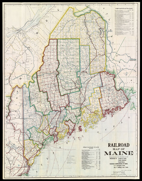 Railroad Map of Maine Prepared under the direction of, and presented by ... Railroad Commissioners of Maine