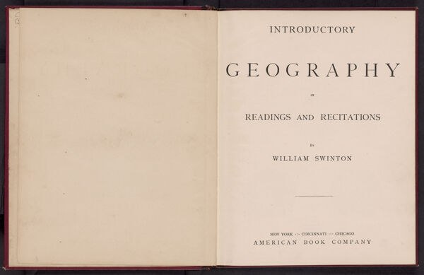 Introductory Geography in Readings and Recitations by William Swinton