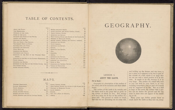 Table of Contents / Geography. Lesson I.