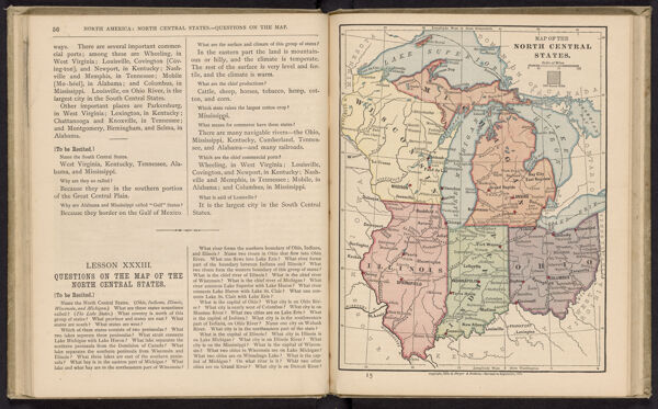 North America : North Central States. -- History, Surface, etc.