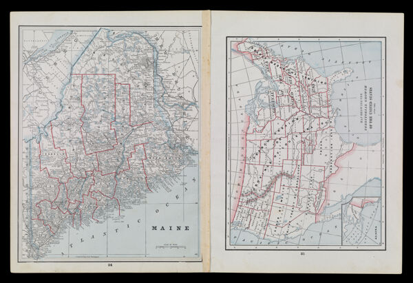 Map Showing the Territorial Growth of the United States 1776-1891. / Maine