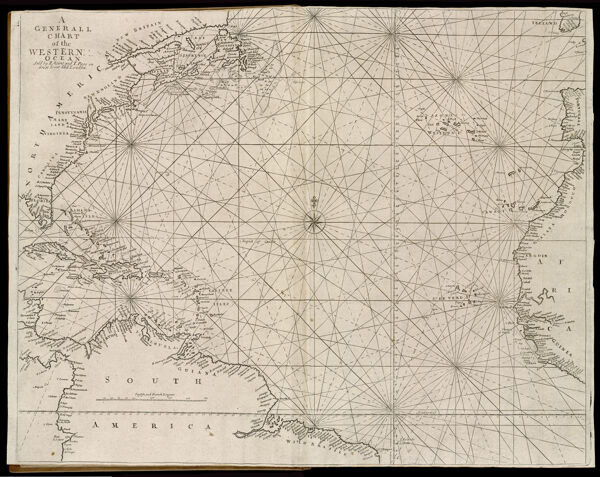 A Generall chart of the Western Ocean sold by R. Mount and T. Page on Great Tower Hill London.