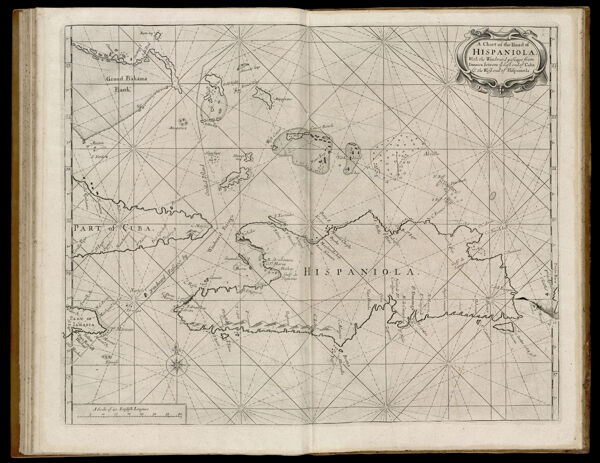 A Chart of the Iland of Hispaniola. With the Windward passage from Iamaica betwene ye East end of Cuba & the West end of Hispaniola